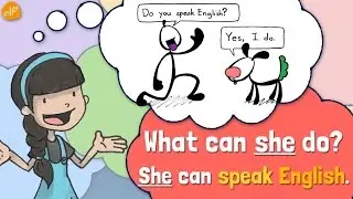 Action Verbs and Pattern Practice 2 for Kids What can s/he do? by ELF Learning