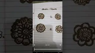 4 Different Types Arabic flower #mehndi #Fl....
