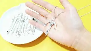 Sword Bookmark Charms Vintage Alloy Mixed Sword Knife Fencing Pendants  for Book Lovers DIY Necklace