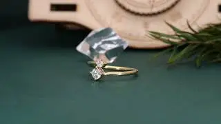 Brand new launch of our  2 stone diamond rings, it is set in 14KT gold.