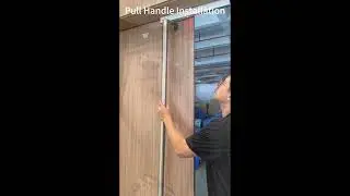 A flexible stainless steel pull handle/DIY your wooden door
