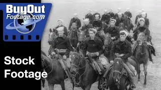 Mounted Coast Guard On Patrol | 1943 Stock Footage