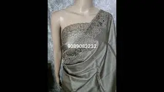 Tussar silk cutwork sarees