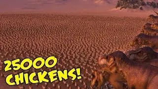 25,000 CHICKENS VS 100 T-REX | Ultimate EPIC Battle Simulator