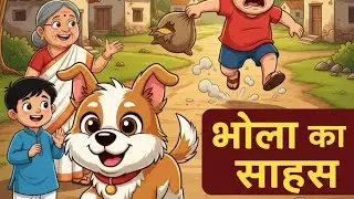 भोला का साहस 🐶 | गांव का बहादुर कुत्ता | Hindi Moral Story For Kids