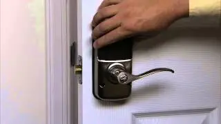 Yale Real Living Lever Lock Installation - Installing the Batteries 08