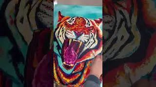 Tora #TigerTones #ColorfulRoar #VibrantBeast #ArtisticGrowl #SpectrumStripes #WildArt #katyperry