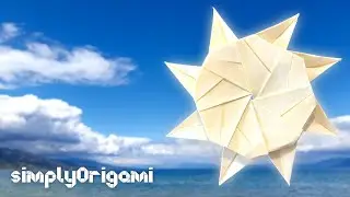 ORIGAMI Sun Star | easy paper SUN STAR | How To 🌸 | by Sinem Kaya