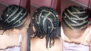 Back to school hairstyle for girls, Hairstyles for school | African hair braiding styles #hairstyles