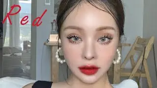 속눈썹 빡! 세련된 느낌 레드립 메이크업 빠르게 보기