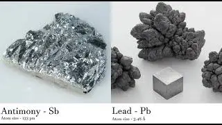 Antimony - Sb vs Lead - Pb Comparing Element attributes Atoms