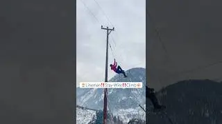 Lineman👷🏻&zwj;♂️Stay➖Wire‼️Climbing🚀#electricity #bijli #lineman #shorts #youtubeshorts #trending