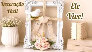Decorativo fácil e lindo com porta retrato! Páscoa! Semana Santa! Ele Vive!