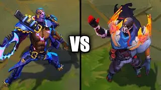Soul Fighter Pyke vs PROJECT Pyke Skins Comparison (League of Legends)