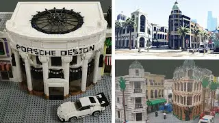 LEGO Modular MOC: Jewelry Store and Shopping Street from GTA5 Los Santos or Rodeo Drive, Los Angeles