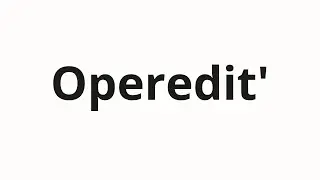 How to pronounce Operedit' | Опередить (Get ahead in Russian)