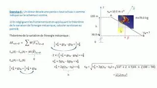 Chap13 exercice 4 : Théorème de la variation de l'énergie mécanique