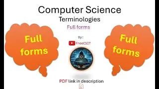 Computer Science Terminologies [ Full forms with PDF Notes ]