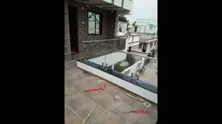 Glass railing stair railing glass Railing design#short #shortvideo #ytshorts #viral