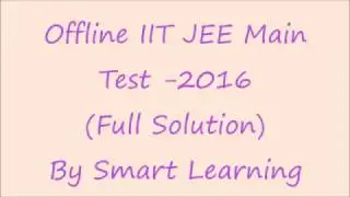 Offline IIT JEE Main Test -2016(Code H ) Full Solution  :CHEMISTRY