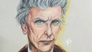 Realistic colured pencil Portrait Of Peter Capaldi . Doctor Who❤️.