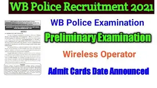 WB Police Recruitment 2021//Preliminary Examination Wireless Operator Examination//