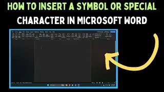 How to Insert a Symbol or Special Character in Microsoft Word on Windows 11