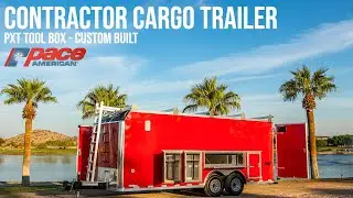 Contractor Cargo Trailer - PXT Tool Box - Custom Built - Pace American