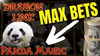 HIGH LIMIT Panda Magic Dragon Link Slot Machine!