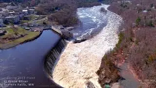 Spring 2023 Flood St Croix River Taylors Falls Minnesota