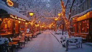 Late Night Winter Street Jazz | Smooth Jazz Vibes Under City Lights