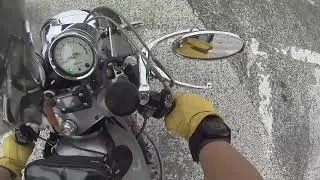 SRX600 4型(セル無し)をキック始動で高速テスト走行