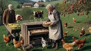 Peaceful Countryside Day &mdash; Harvesting, Feeding Animals, and Simple Farm Life