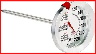 Escali AH1 NSF Certified ProAccurate Oven Safe Meat Thermometer, Extra Large Dial, Silver