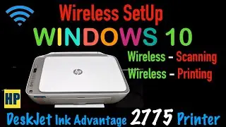 HP DeskJet Ink advantage 2775 SetUp Windows 10 Laptop / Computer, Scanning & Printing !!