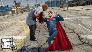 GTA 5 - Superman vs Gangs - [4K] - Ultra Realistic Graphics Mod NaturalVision Evolved GTA V