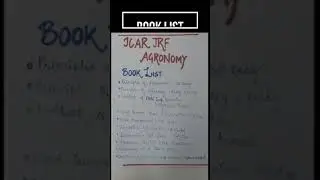 Список книг для ICAR JRF Agronomy #books #icar #jrf2023 #jrf_agronomy #trending