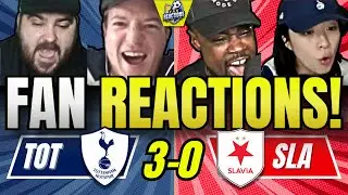 SPURS FANS DELIGHTED REACTIONS TO SPURS 3-0 SLAVIA PRAGUE! CHAMPIONS LEAGUE FAN REACTIONS