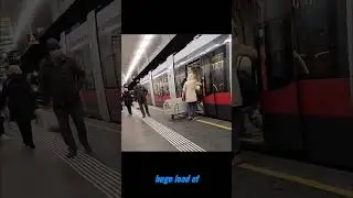 Epic Subway Struggle: Attempting to Transport a Trolley Full of Tiles Gone Wrong!