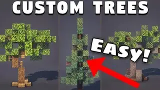 How To Build 100% Custom Trees In Minecraft Bedrock Edition |Road To 50 Subs|
