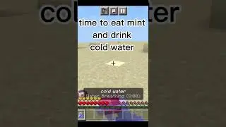 [flash warning] when you drink cold water and eat mint at same time: