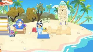 Bluey Makes a Sand Castle at the Beach 🏖️ | Fun Beach Adventure with Bluey
