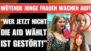 JUNGE FRAUEN STR&Ouml;MEN IN SCHAREN ZUR AfD 🚨 LINKS IST VORBEI 🚨 JETZT HABEN ALLE DIE NASE VOLL! (wow)
