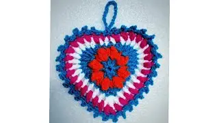 HOW TO CROCHET A HEART (medium size)&hearts;️CROCHET HEART coaster/BUNTING| WRITTEN PATTERN