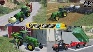 Only JOHN DEERE & CASEHI Vehicals- SOYBEANS PLANTING & HARVESTING SELLING MAKE MONEY 💰 IN FS23|#2|