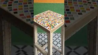Wooden Stool Makeover in 1 minute! #DIYFurniture #shorts #ytshortsindia