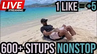 🔴 600 Sit-ups NONSTOP |  #ShortsLIVE #Motivation