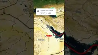 Karachi Pakistan to Gaza Palestine #karachi #pakistan #gaza #palestine #map #travel #animation#dubai