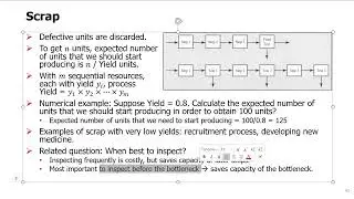 Topic 10 - 13. Impact of Yield, Rework, and Scrap on Process Capacity