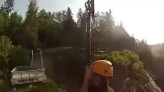 A's First Zip Line Over Grand Falls Gorge New Brunswick,CA